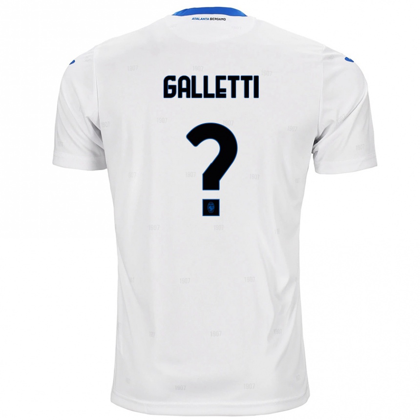 Kids Football Elia Galletti #0 White Away Jersey 2024/25 T-Shirt