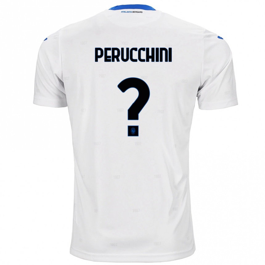 Kids Football Simone Perucchini #0 White Away Jersey 2024/25 T-Shirt