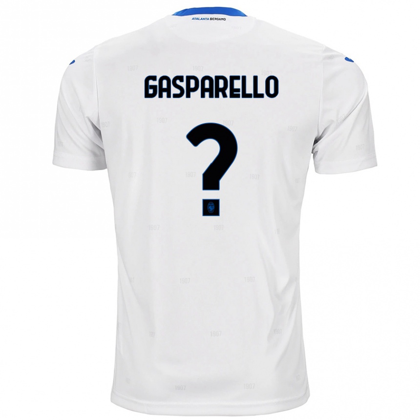 Kids Football Francesco Gasparello #0 White Away Jersey 2024/25 T-Shirt