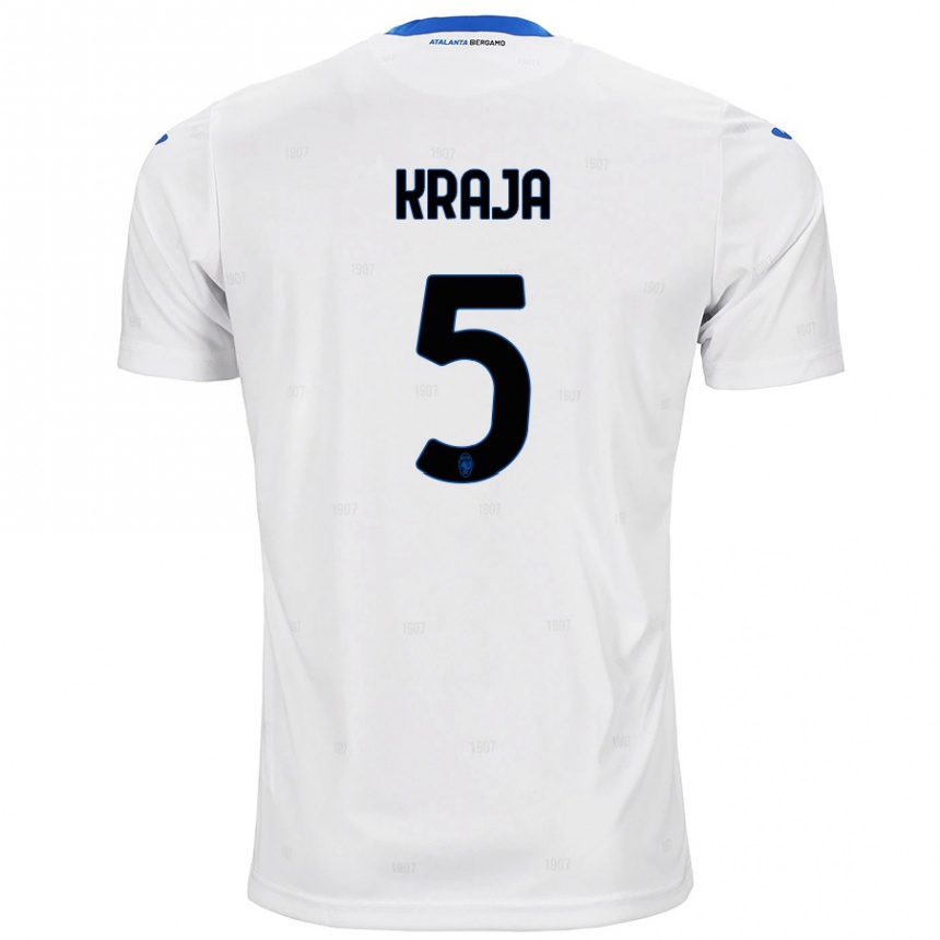 Kids Football Erdis Kraja #5 White Away Jersey 2024/25 T-Shirt