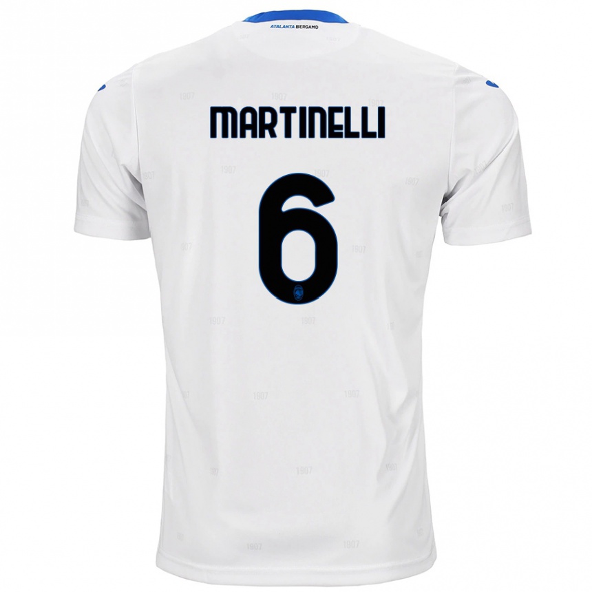 Kids Football Gabriel Martinelli #6 White Away Jersey 2024/25 T-Shirt