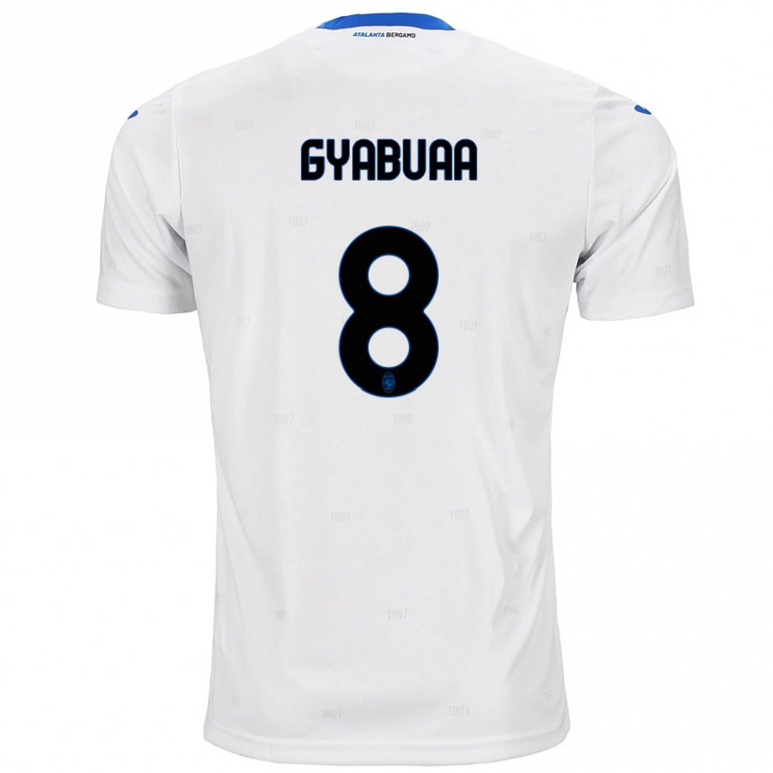 Kids Football Emmanuel Gyabuaa #8 White Away Jersey 2024/25 T-Shirt