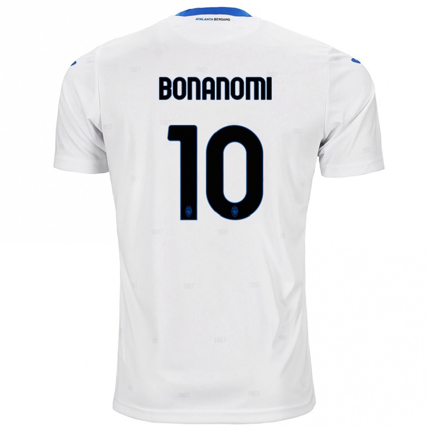 Kids Football Andrea Bonanomi #10 White Away Jersey 2024/25 T-Shirt