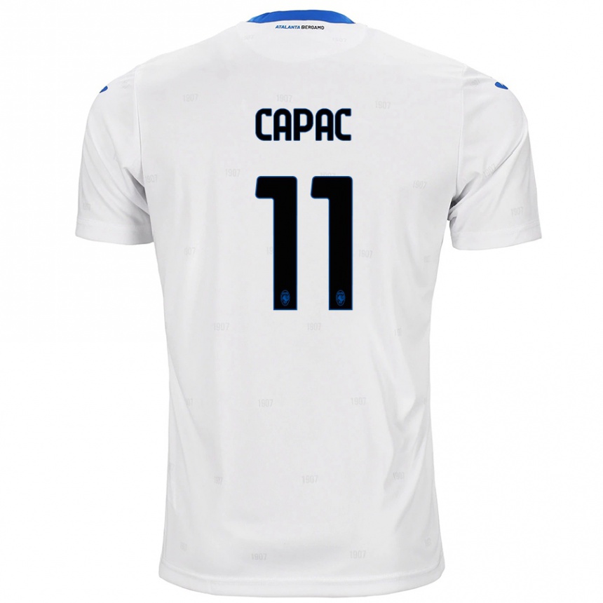 Kids Football Alexandru Capac #11 White Away Jersey 2024/25 T-Shirt