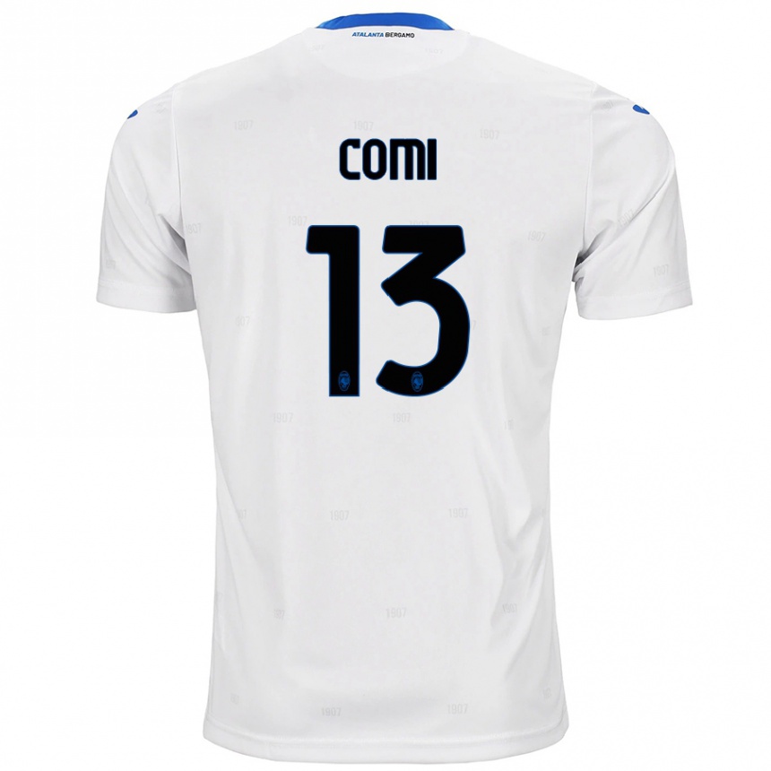 Kids Football Pietro Comi #13 White Away Jersey 2024/25 T-Shirt