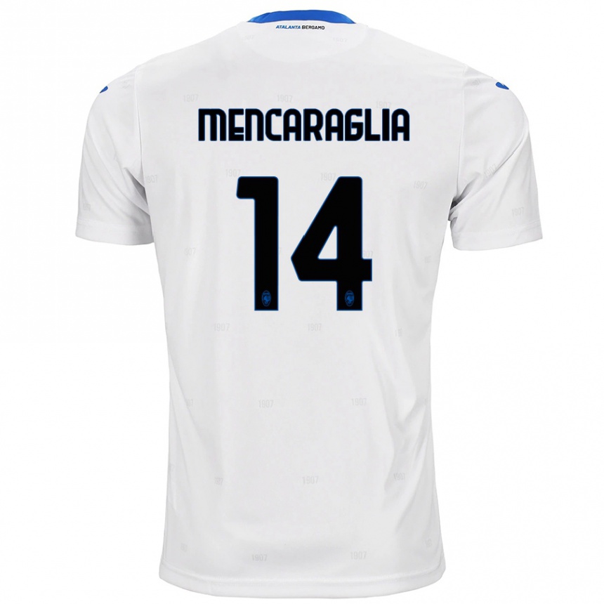 Kids Football Filippo Mencaraglia #14 White Away Jersey 2024/25 T-Shirt