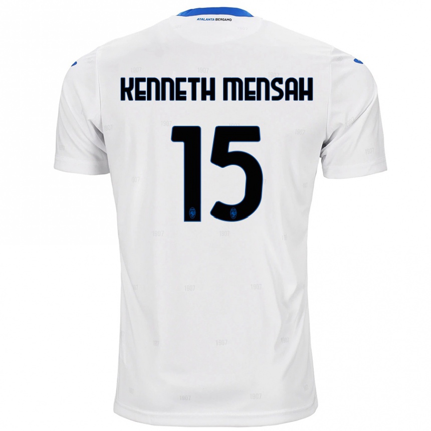 Kids Football Anthony Kenneth Mensah #15 White Away Jersey 2024/25 T-Shirt