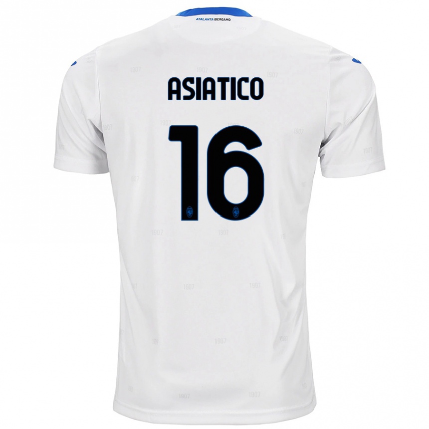 Kids Football Pietro Asiatico #16 White Away Jersey 2024/25 T-Shirt