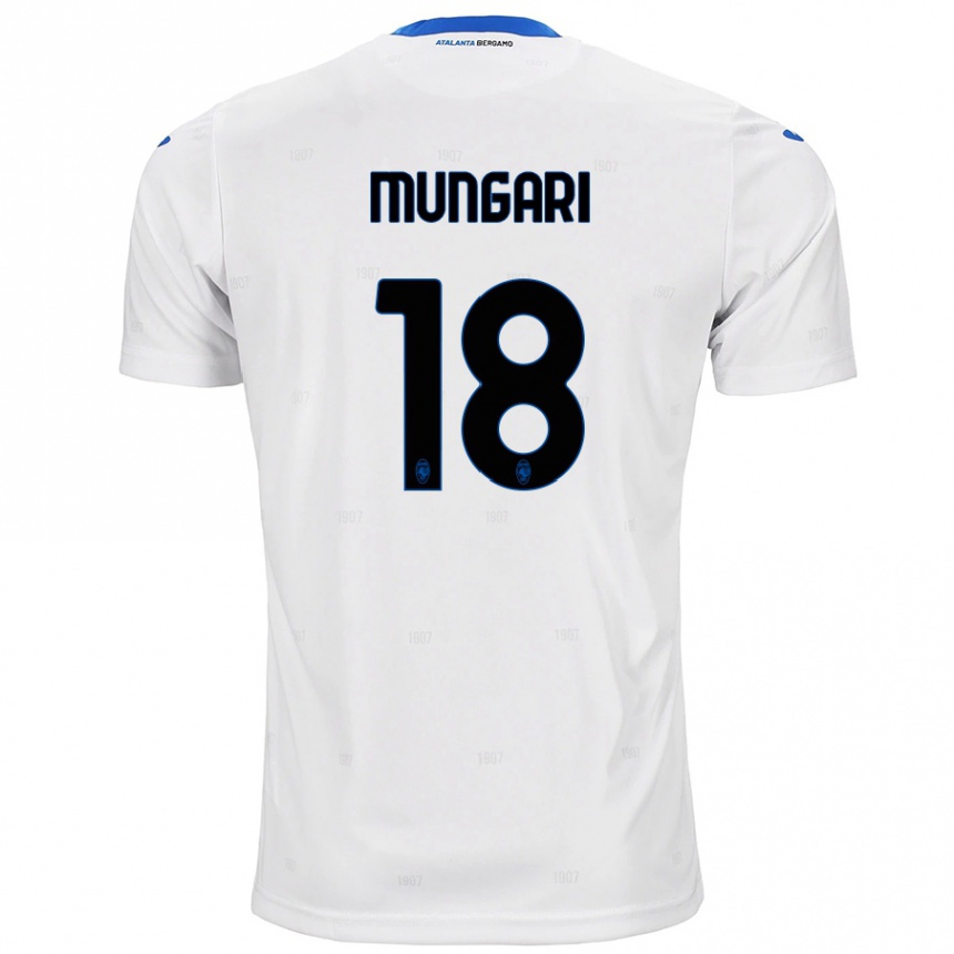 Kids Football Giuseppe Mungari #18 White Away Jersey 2024/25 T-Shirt