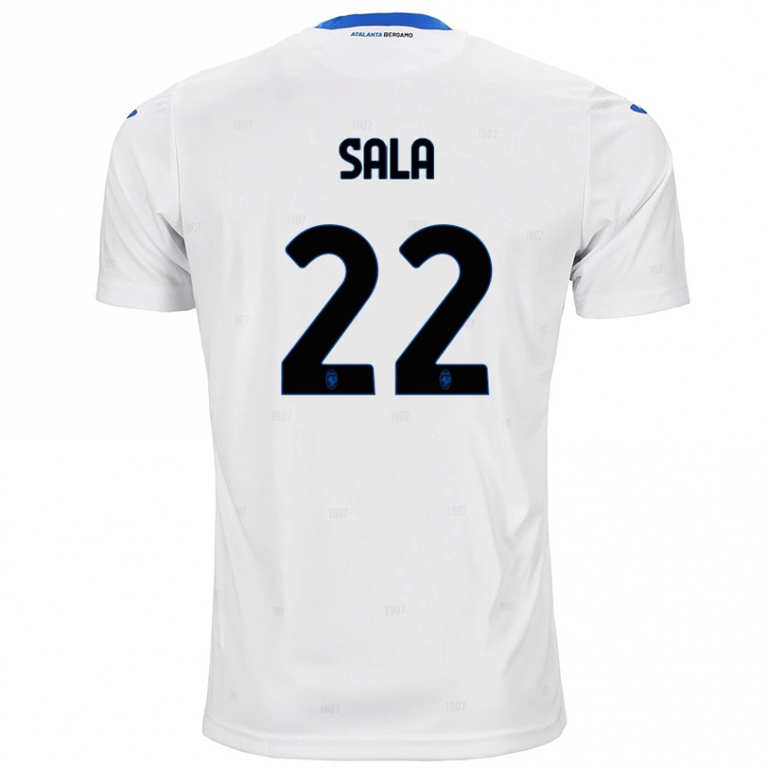 Kids Football Lorenzo Sala #22 White Away Jersey 2024/25 T-Shirt