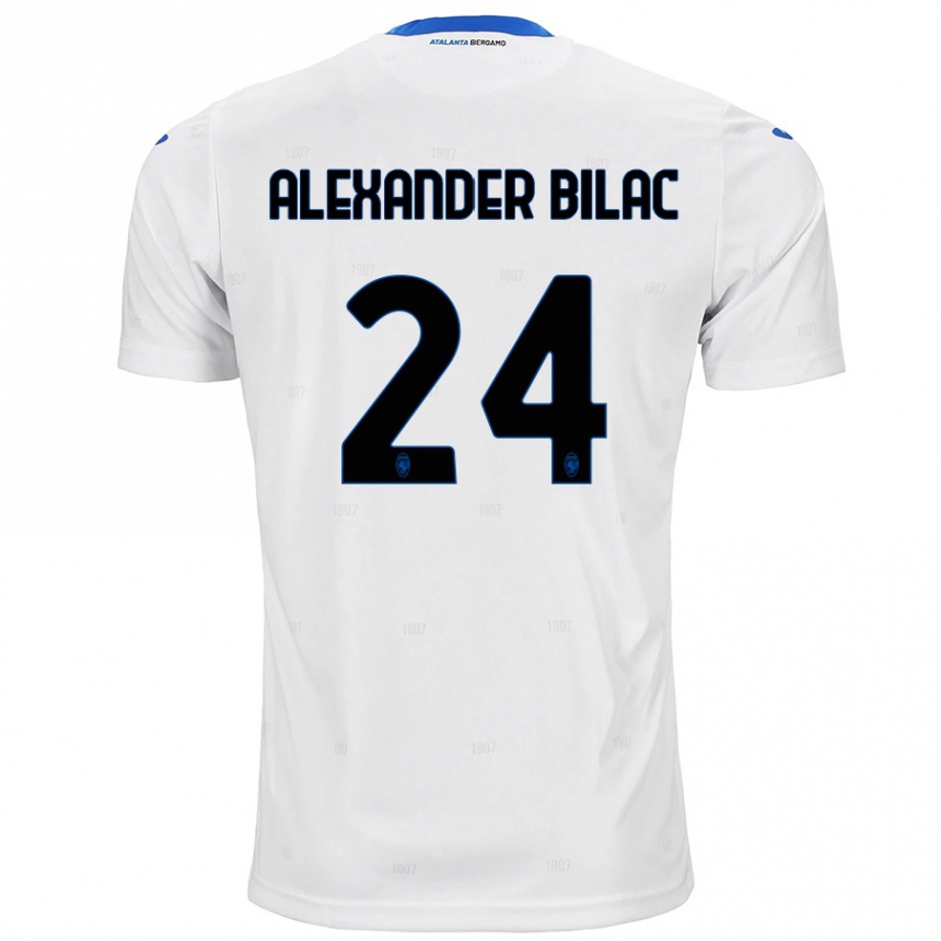 Kids Football Max Alexander Bilac #24 White Away Jersey 2024/25 T-Shirt