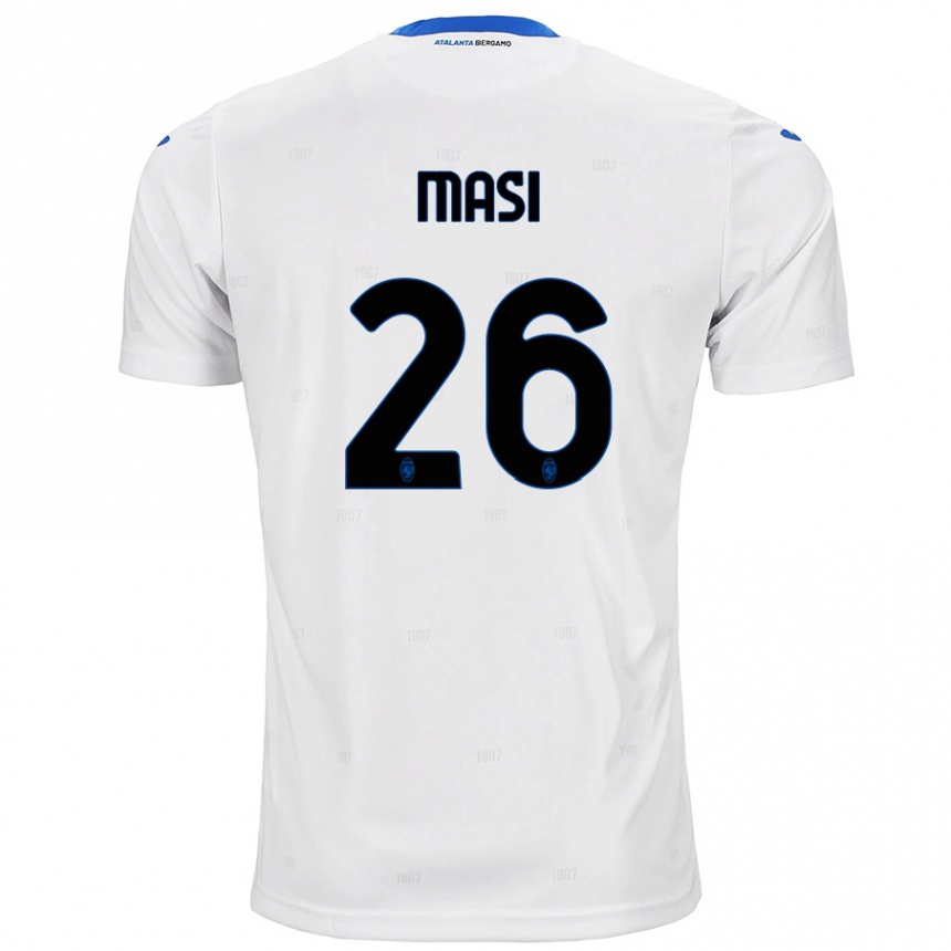 Kids Football Alberto Masi #26 White Away Jersey 2024/25 T-Shirt