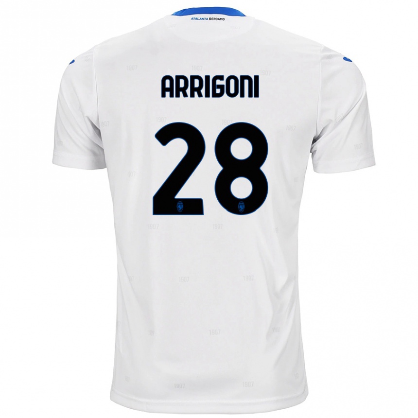 Kids Football Mattia Arrigoni #28 White Away Jersey 2024/25 T-Shirt