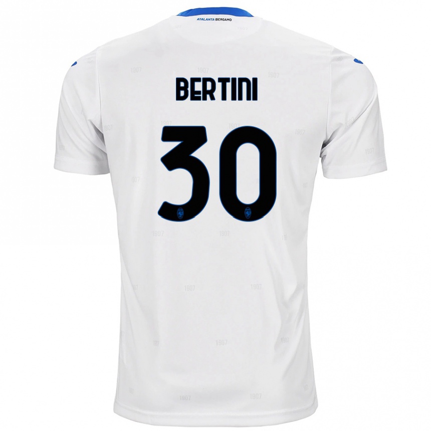 Kids Football Tommaso Bertini #30 White Away Jersey 2024/25 T-Shirt