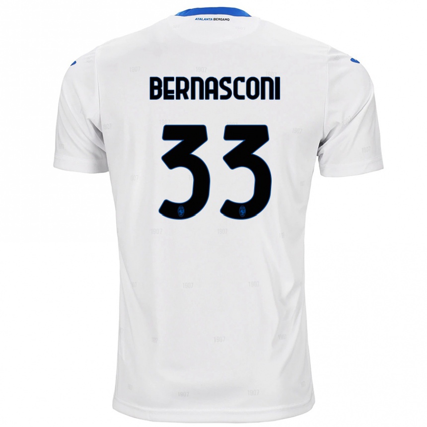 Kids Football Lorenzo Bernasconi #33 White Away Jersey 2024/25 T-Shirt