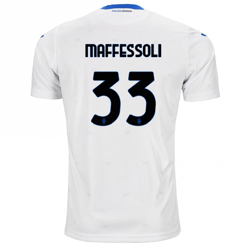 Kids Football Manuel Maffessoli #33 White Away Jersey 2024/25 T-Shirt