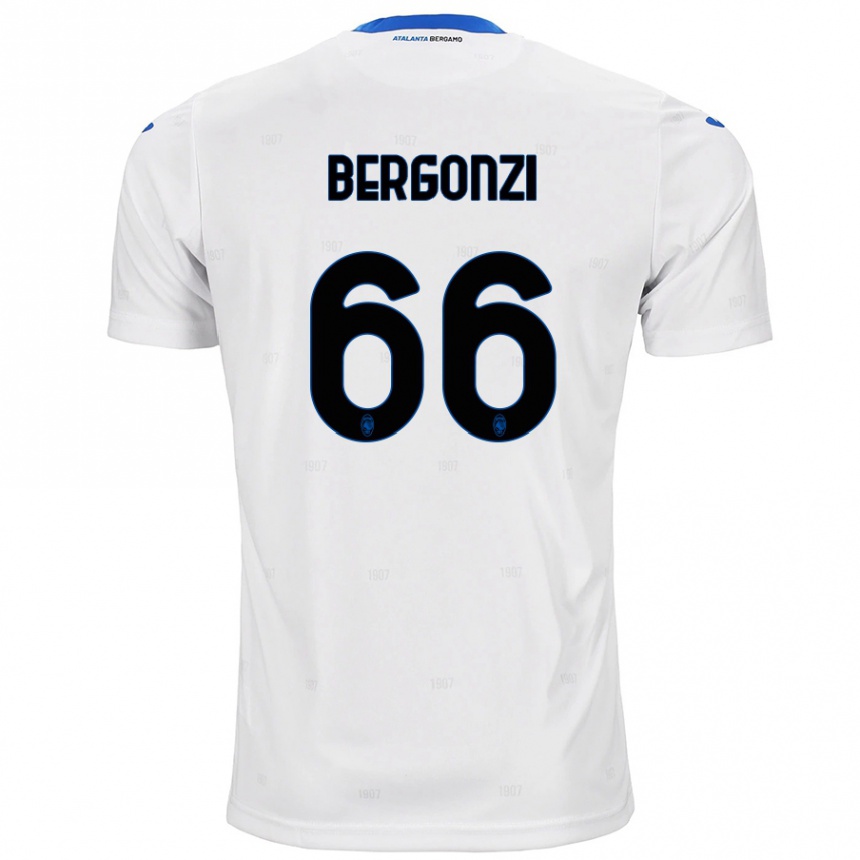 Kids Football Federico Bergonzi #66 White Away Jersey 2024/25 T-Shirt