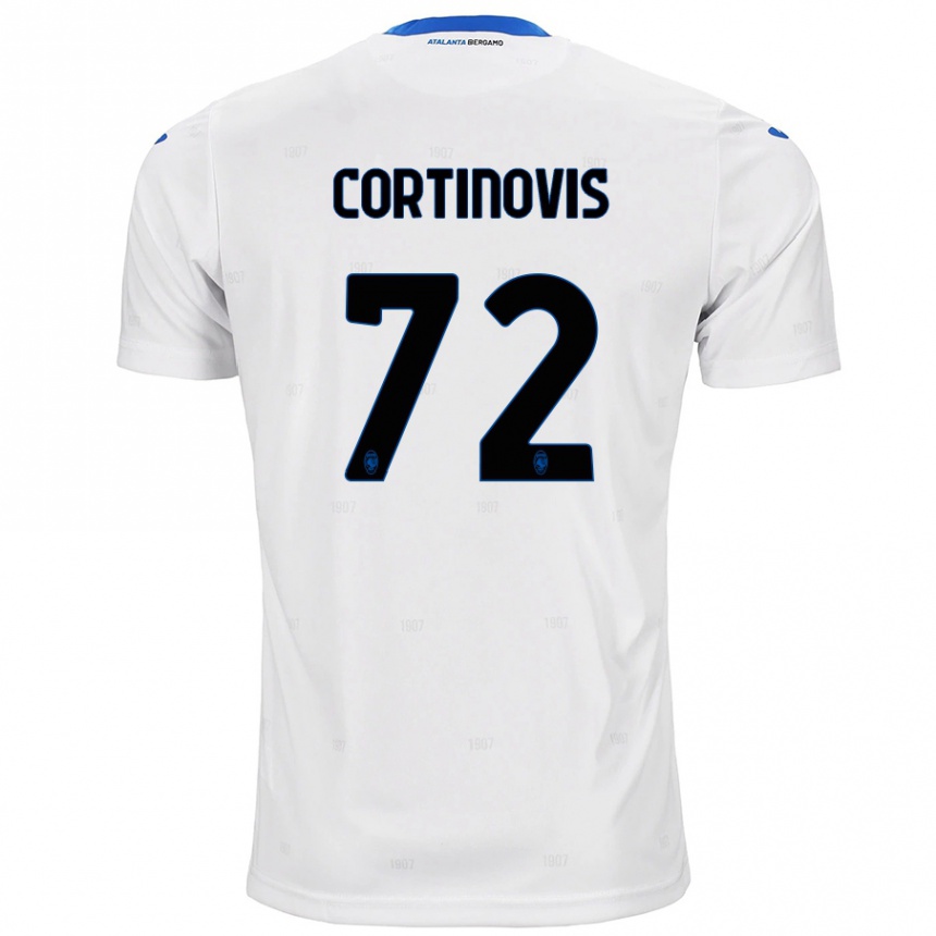 Kids Football Alessandro Cortinovis #72 White Away Jersey 2024/25 T-Shirt