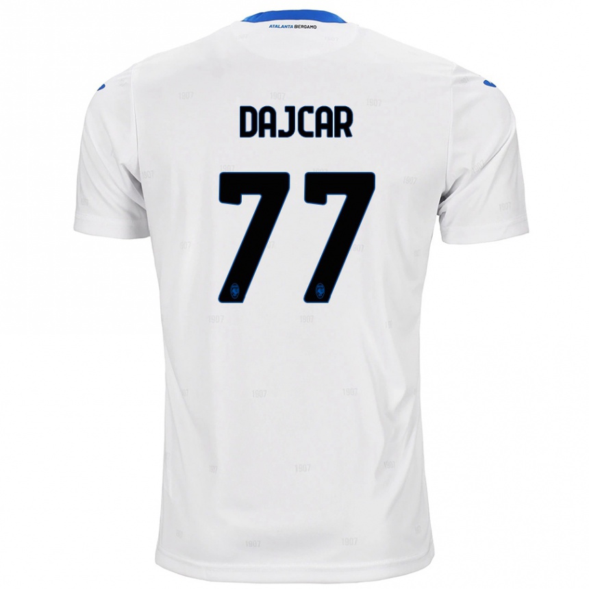 Kids Football Matevz Dajcar #77 White Away Jersey 2024/25 T-Shirt