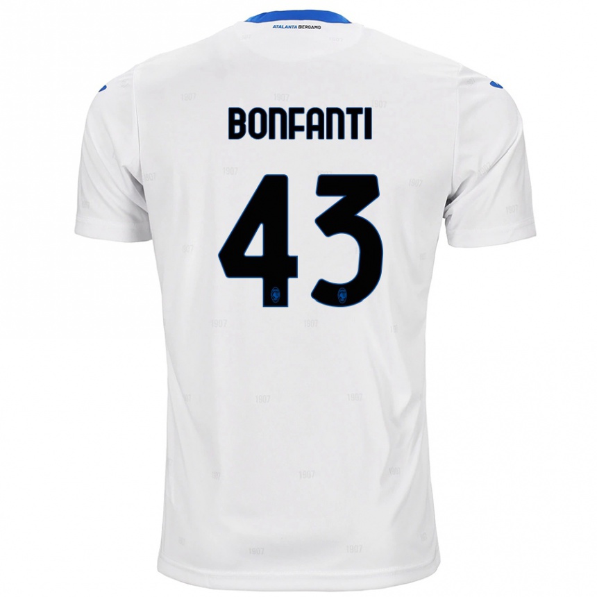 Kids Football Giovanni Bonfanti #43 White Away Jersey 2024/25 T-Shirt