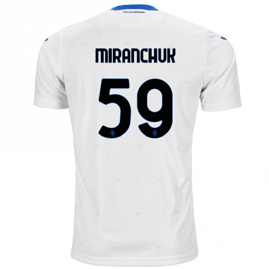 Kids Football Aleksey Miranchuk #59 White Away Jersey 2024/25 T-Shirt