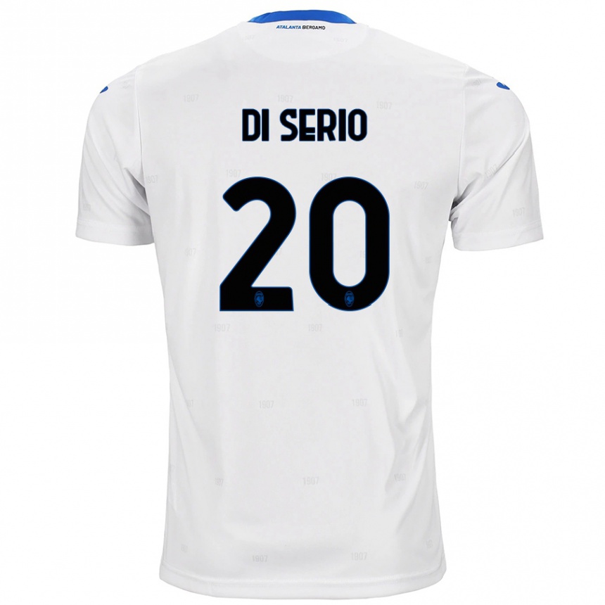 Kids Football Giuseppe Di Serio #20 White Away Jersey 2024/25 T-Shirt