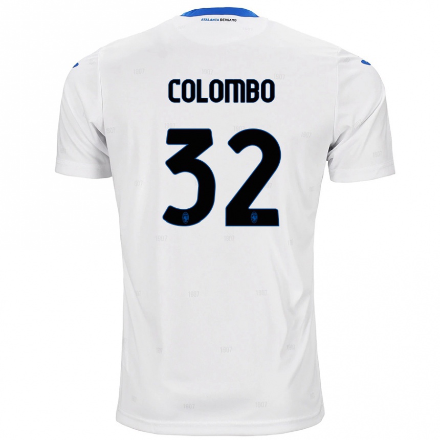 Kids Football Matteo Colombo #32 White Away Jersey 2024/25 T-Shirt