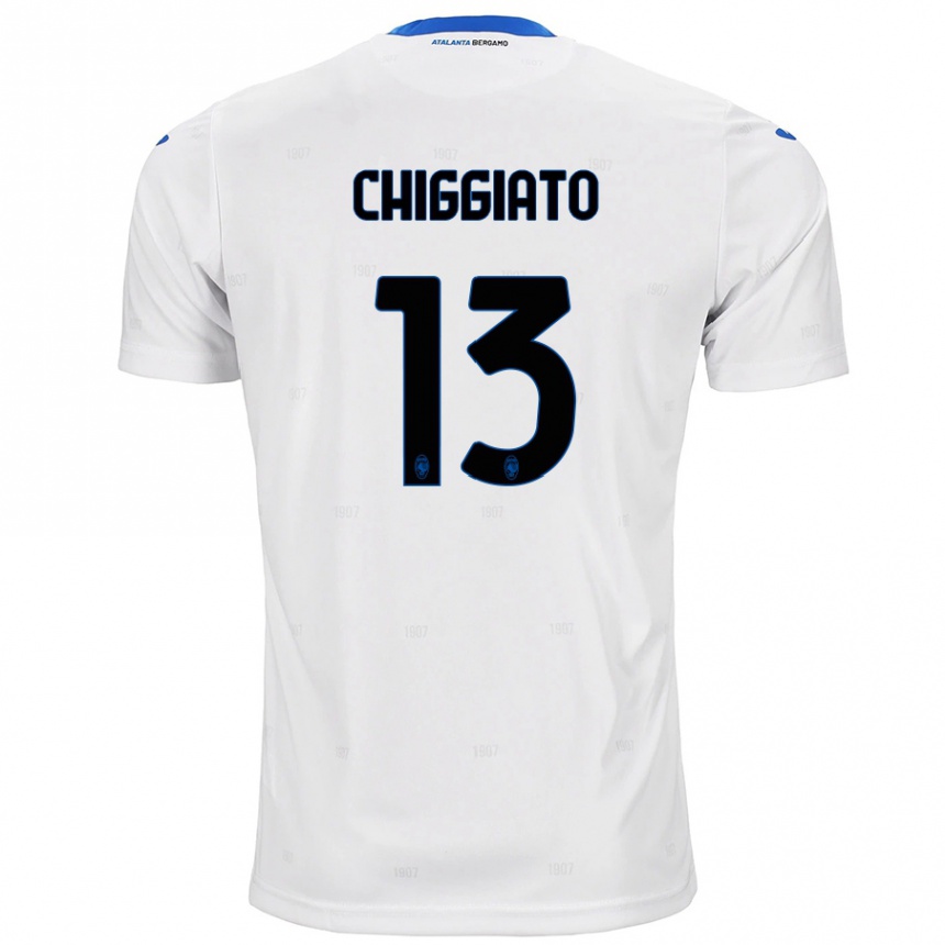 Kids Football Gabriele Chiggiato #13 White Away Jersey 2024/25 T-Shirt