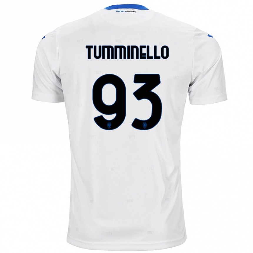 Kids Football Marco Tumminello #93 White Away Jersey 2024/25 T-Shirt