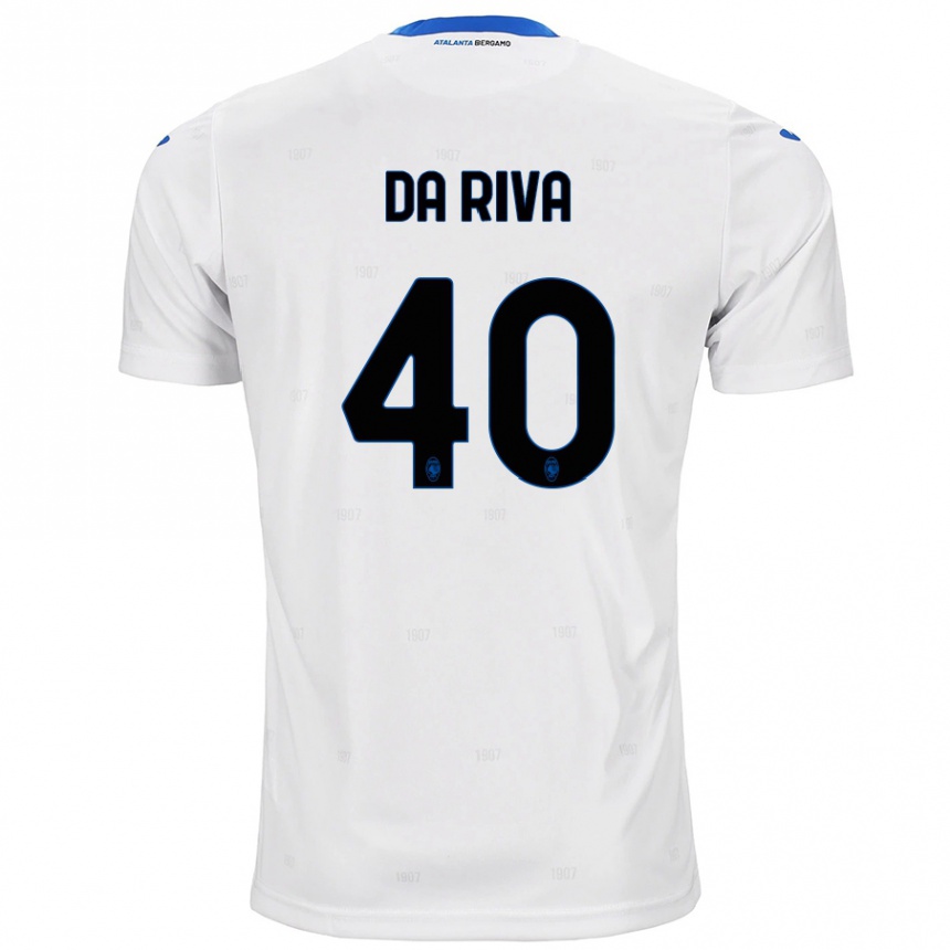 Kids Football Jacopo Da Riva #40 White Away Jersey 2024/25 T-Shirt