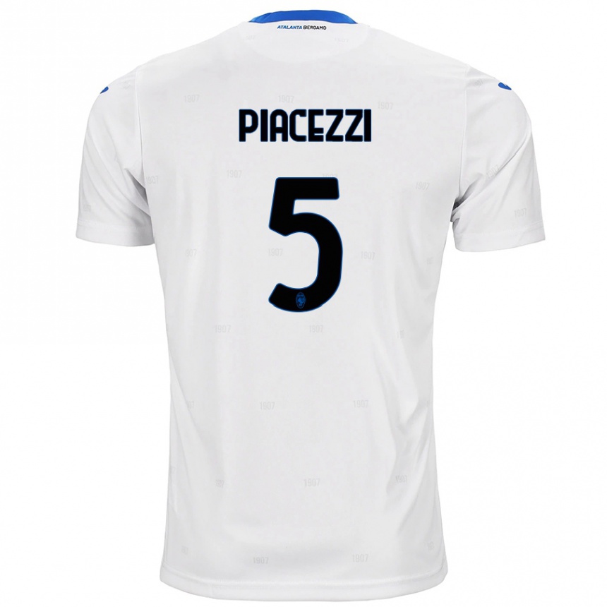 Kids Football Eleonora Piacezzi #5 White Away Jersey 2024/25 T-Shirt