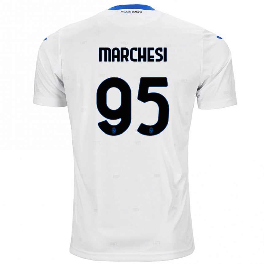 Kids Football Silvia Marchesi #95 White Away Jersey 2024/25 T-Shirt