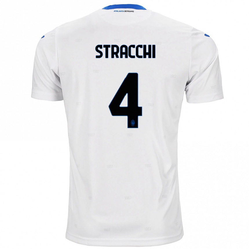 Kids Football Daniela Stracchi #4 White Away Jersey 2024/25 T-Shirt