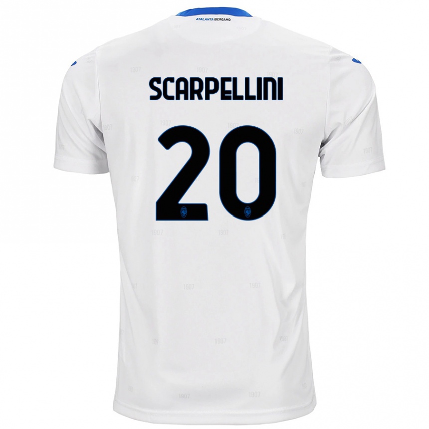 Kids Football Andrea Scarpellini #20 White Away Jersey 2024/25 T-Shirt