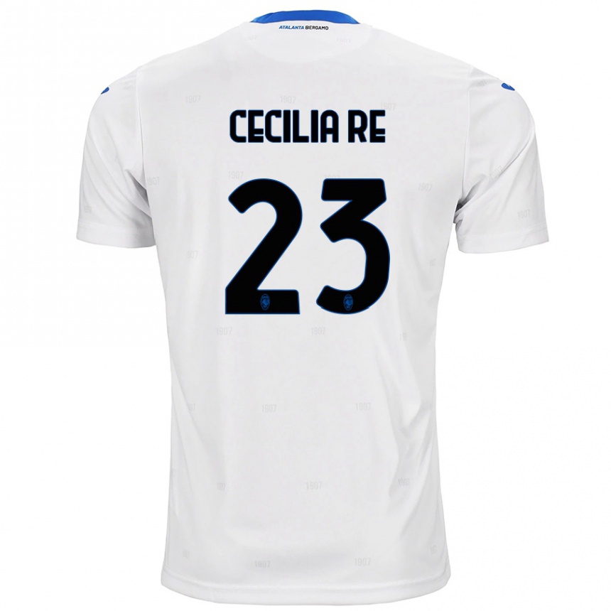 Kids Football Cecilia Re #23 White Away Jersey 2024/25 T-Shirt