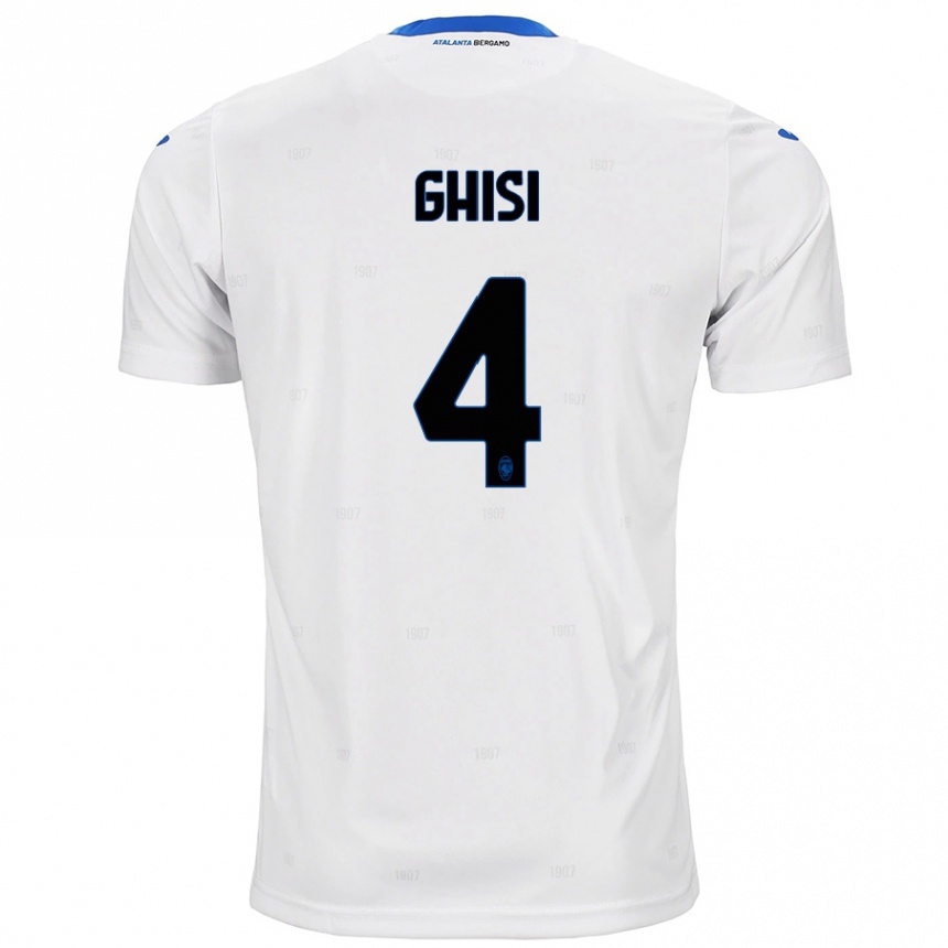 Kids Football Laura Ghisi #4 White Away Jersey 2024/25 T-Shirt