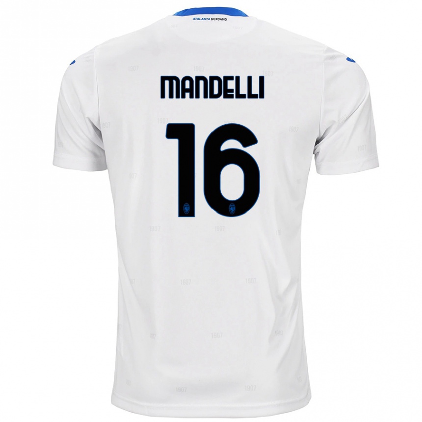 Kids Football Giulia Mandelli #16 White Away Jersey 2024/25 T-Shirt