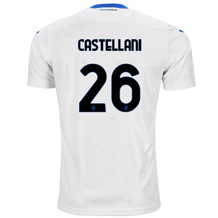 Kids Football Eleonora Castellani #26 White Away Jersey 2024/25 T-Shirt