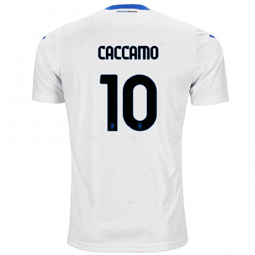 Kids Football Patrizia Caccamo #10 White Away Jersey 2024/25 T-Shirt