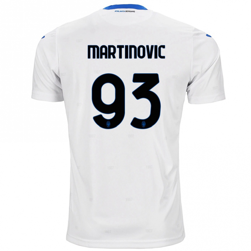 Kids Football Melania Martinovic #93 White Away Jersey 2024/25 T-Shirt