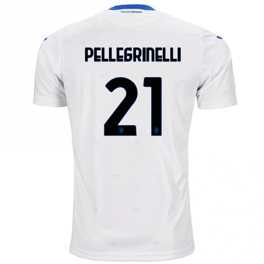 Kids Football Giorgia Pellegrinelli #21 White Away Jersey 2024/25 T-Shirt