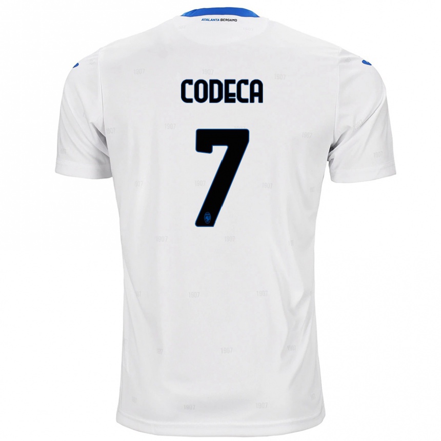 Kids Football Bianca Codeca #7 White Away Jersey 2024/25 T-Shirt