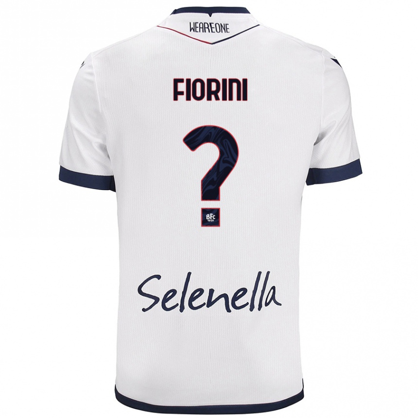 Kids Football Mattia Fiorini #0 White Royal Blue Away Jersey 2024/25 T-Shirt