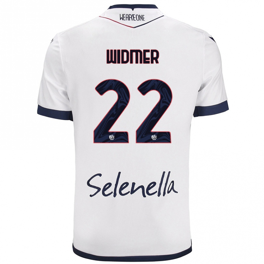 Kids Football Renato Widmer D’autilia #22 White Royal Blue Away Jersey 2024/25 T-Shirt