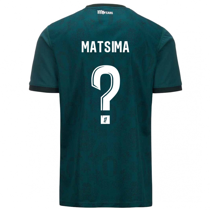 Kids Football Chrislain Matsima #0 Dark Green Away Jersey 2024/25 T-Shirt