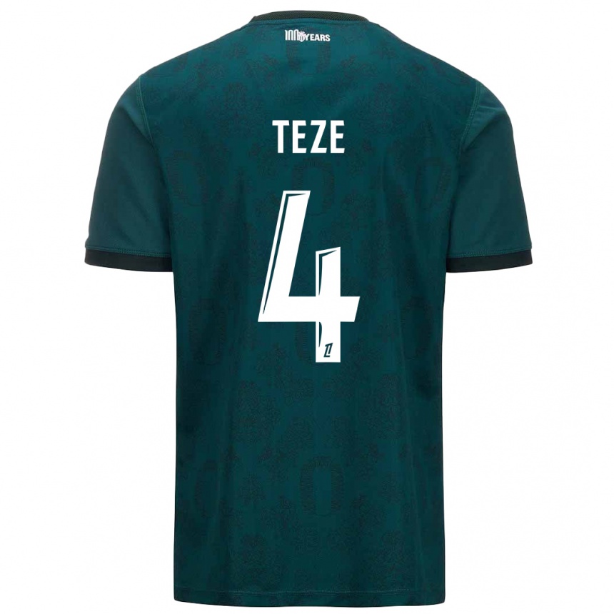 Kids Football Teze #4 Dark Green Away Jersey 2024/25 T-Shirt