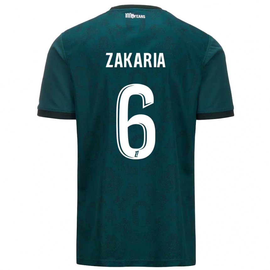 Kids Football Denis Zakaria #6 Dark Green Away Jersey 2024/25 T-Shirt