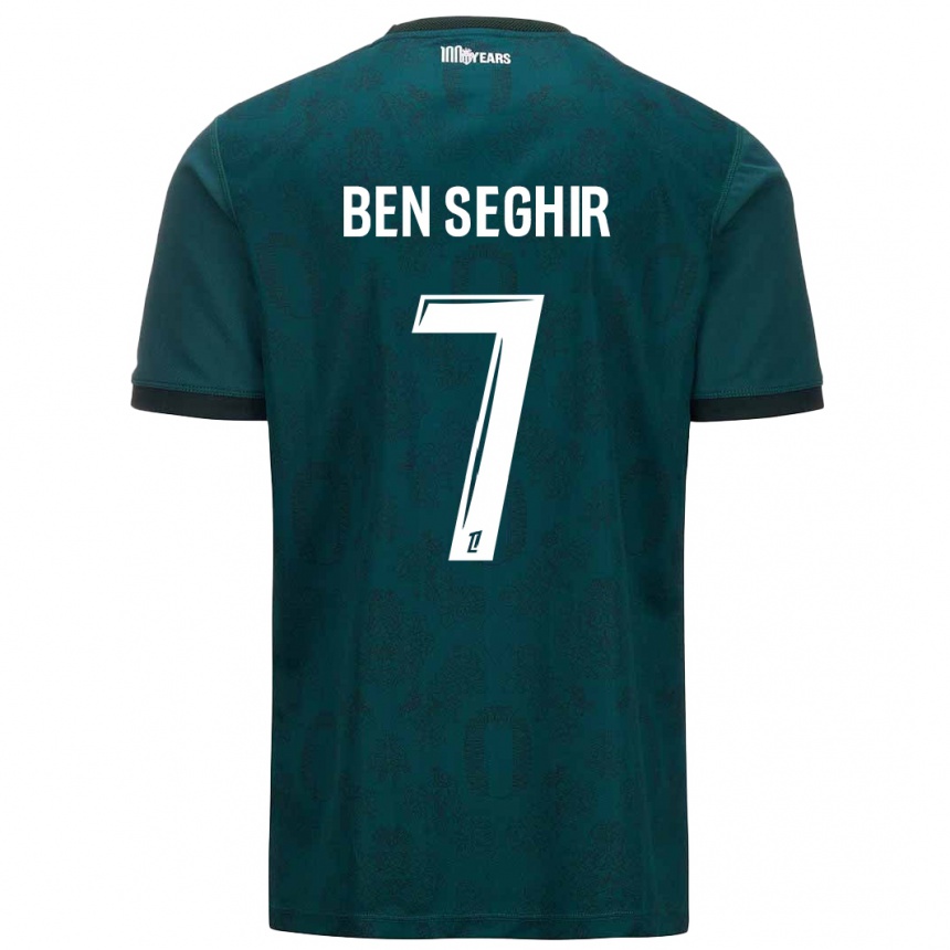 Kids Football Eliesse Ben Seghir #7 Dark Green Away Jersey 2024/25 T-Shirt