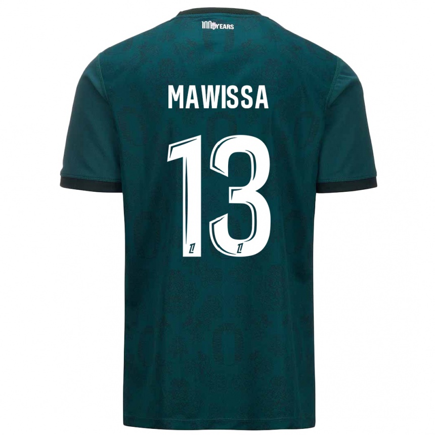 Kids Football Christian Mawissa Elebi #13 Dark Green Away Jersey 2024/25 T-Shirt