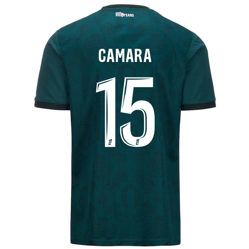 Kids Football Lamine Camara #15 Dark Green Away Jersey 2024/25 T-Shirt